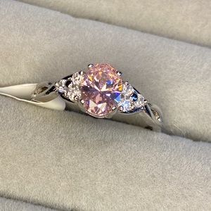 NEW Pink Gemstone Ring –Romantic Style Ring – Statement Jewelry –Women Accessory